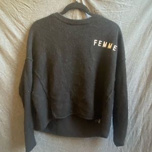 360 Cashmere “FEMME” black sweater